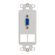Decorex Insert with VGA Connector and 2 Ports for HD Style - White IC107DR2WH Decorex Insert with VGA Connector and 2 Ports for HD Style - White IC107DR2WH
